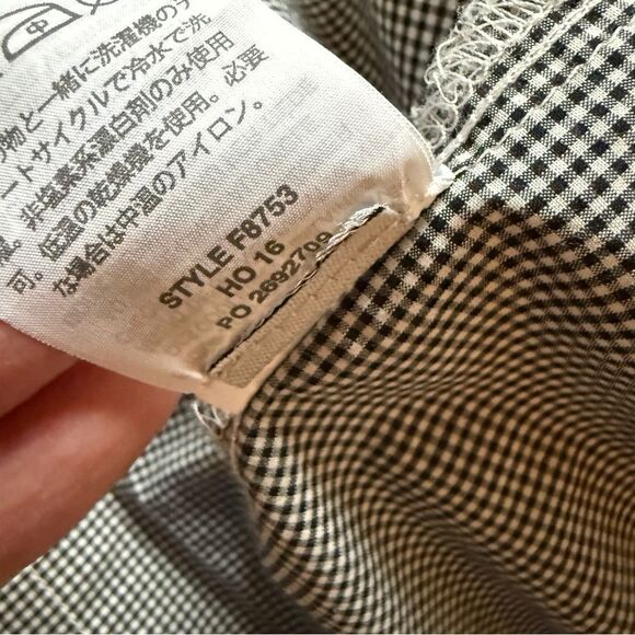 J. Crew gingham square neck blouse top - Picture 5 of 6